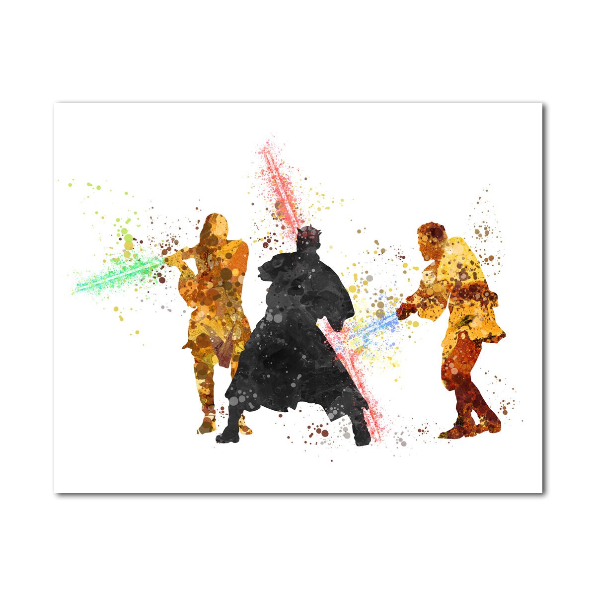 Obi-wan Kenobi Qui-gon Jinn Darth Maul Star Wars Digital - Etsy