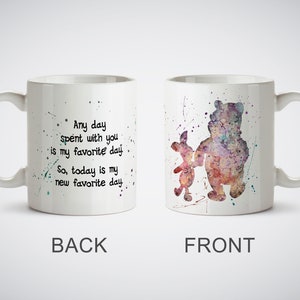 Winnie-the-Pooh and Piglet Quote Mug Art Print cup Coffee Tea Mug Kitchen Decor White Mug or Magic Mug Winnie the Pooh Bear Nursery