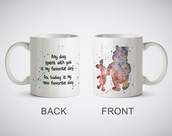 Winnie-the-Pooh and Piglet Quote Mug Art Print cup Coffee Tea Mug Kitchen Decor White Mug or Magic Mug Winnie the Pooh Bear Nursery