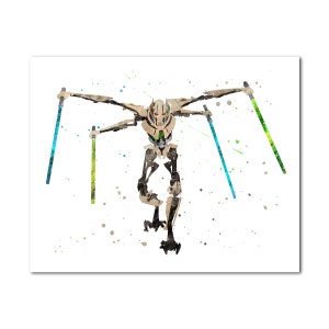 Star Wars General Grievous Picture Digital Download Painting starwars Painting Home Art Decor Art Poster Instant Download