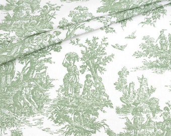 Vintage Toile Fabric Savannah Toile Sage by This_is_not_an_image_of ...