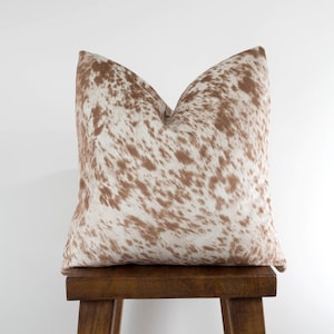 Large cowhide pillows sales