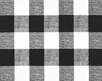 Lona de cuadros grandes de cuadros escoceses Anderson en blanco y negro de Premier Prints / cortada a medida