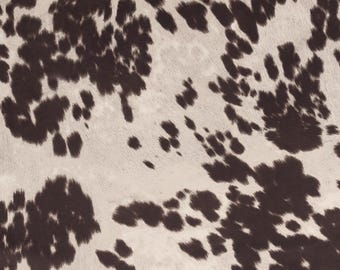 Udder Madness Milk Brown | Faux Cowhide Hair on Hide Velvety Fabric | Home Decor Upholstery By the Yard