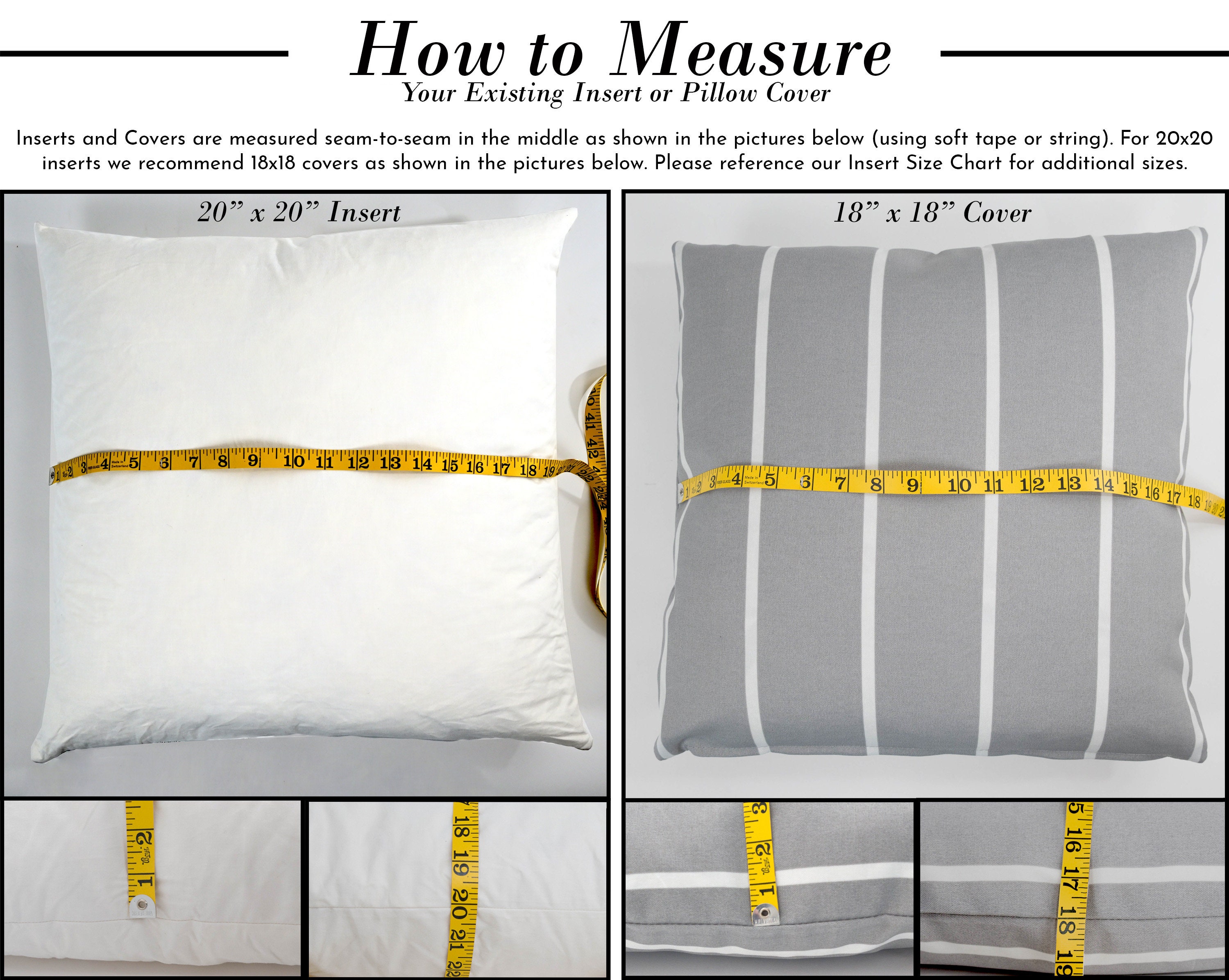 PILLOW INSERT FIT GUIDE - Tips for Styling Pillows