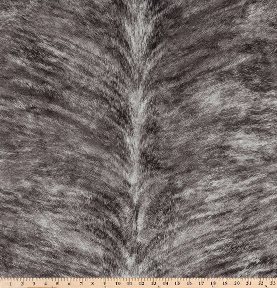 Brindle Faux Cowhide Brazilian Printed Hair on Hide Velvety Fabric Home  Decor Upholstery by the Yard 