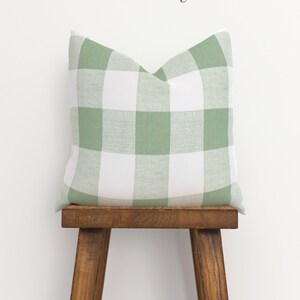buffalo plaid green pillow cover