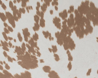 Udder Madness Palomino | Faux Cowhide Hair on Hide Velvety Fabric | Home Decor Upholstery By the Yard