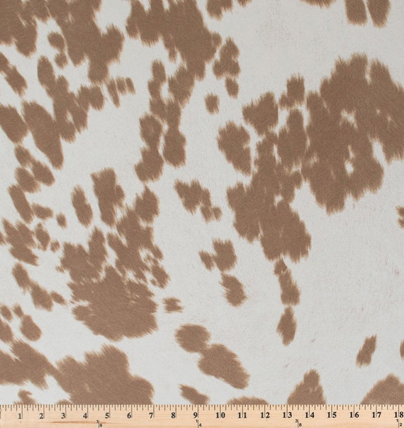 Udder Madness Palomino Faux Cowhide Hair on Hide Velvety Fabric