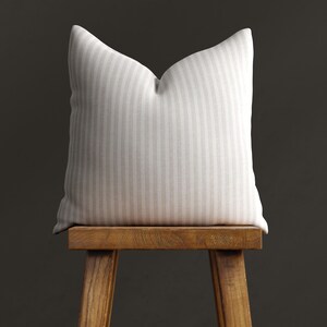 Small Ticking Stripe Cloud Linen on Pillow Cover