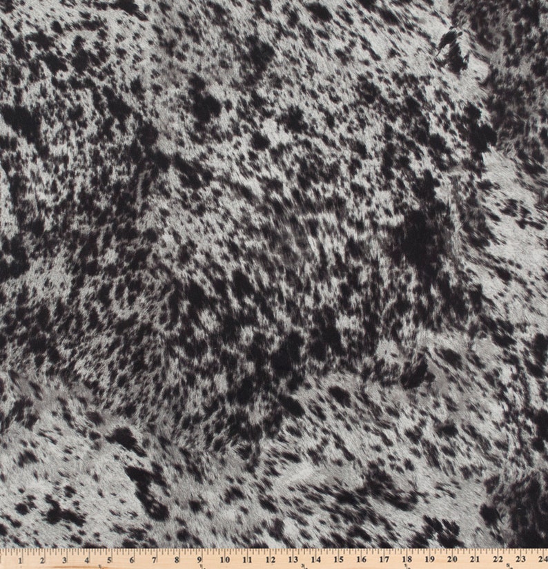 Salt & Pepper Faux Cowhide Black Faux Cowhide Hair on Hide Etsy