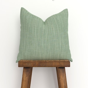 solid faulkner green pillow cover