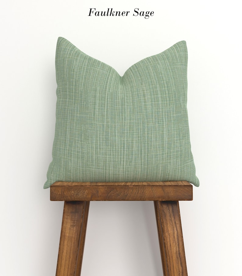 solid faulkner green pillow cover