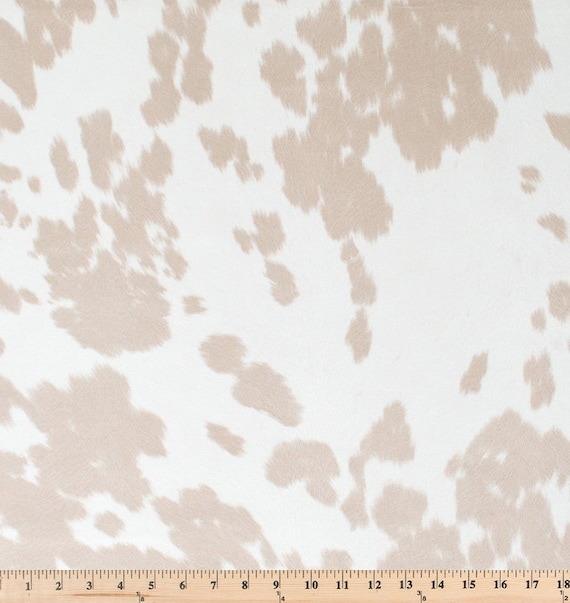 Vegan Faux Cowhide Linen Western Cow Print With the Look of Hair