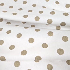 Gold Polka Dot Cotton Duck Fabric, Polka Dot Athena Gold by Premier Prints, Fabric By the Yard | Modern Metallic | 100% cotton