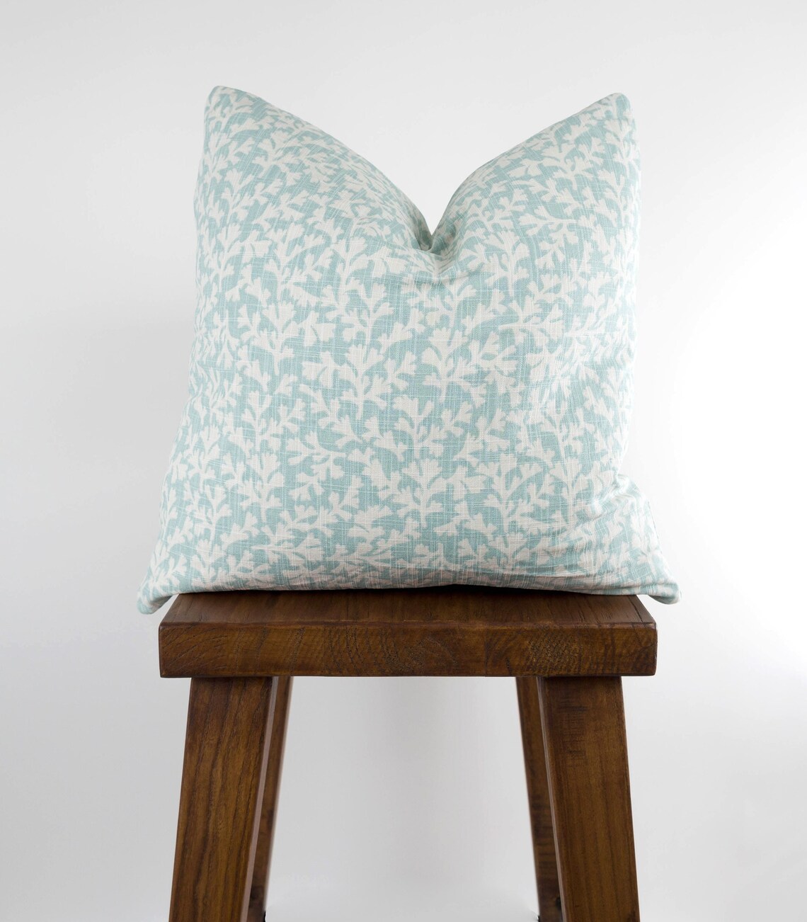 Coastal Throw Pillow Cover With Light Blue Coral Reef Beach Etsy