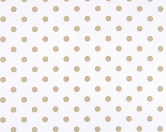 Gold Polka Dot Cotton Duck Fabric, Polka Dot Athena Gold by Premier Prints, Fabric By the Yard | Modern Metallic | 100% cotton