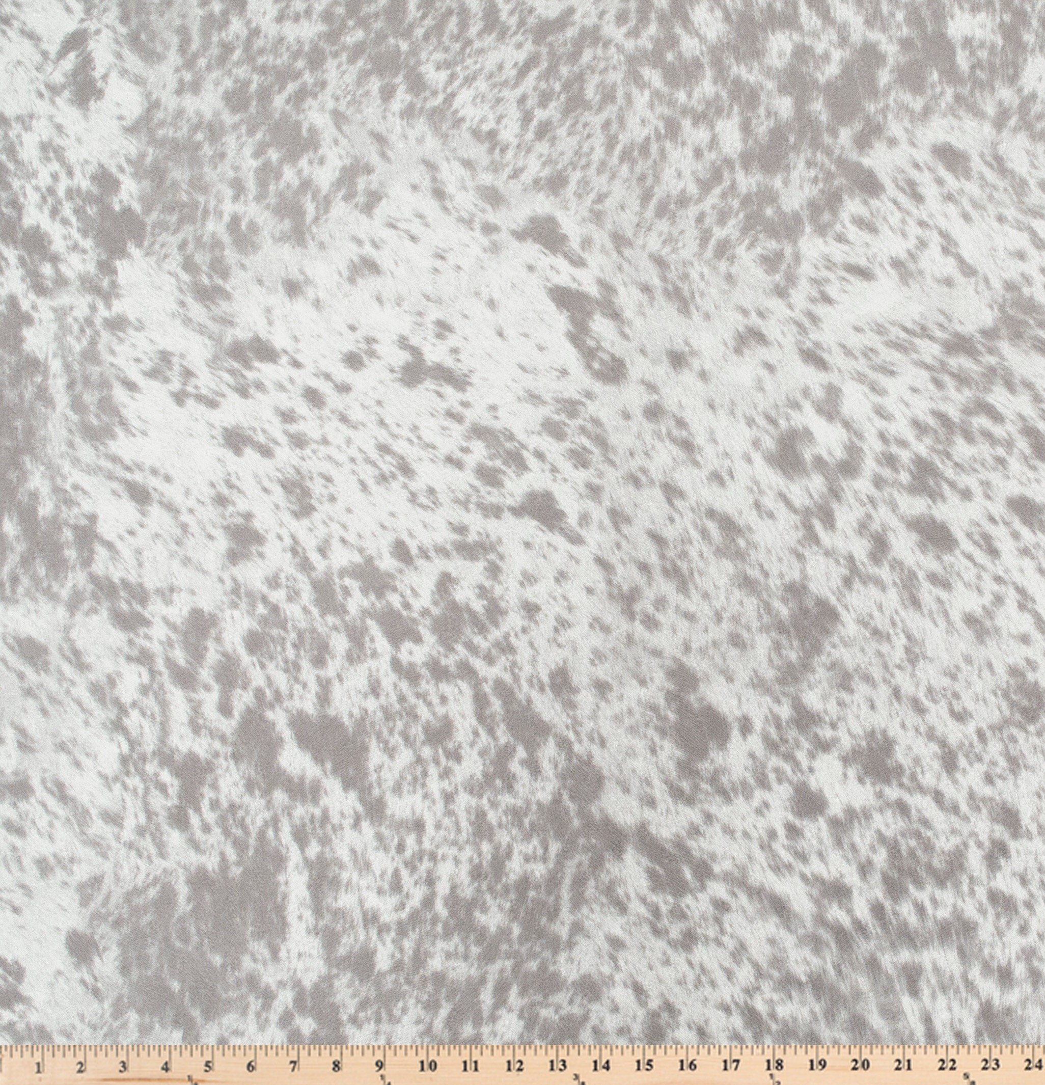 Salt & Pepper Faux Cowhide Grey | Faux Cowhide Hair on Hide Velvety