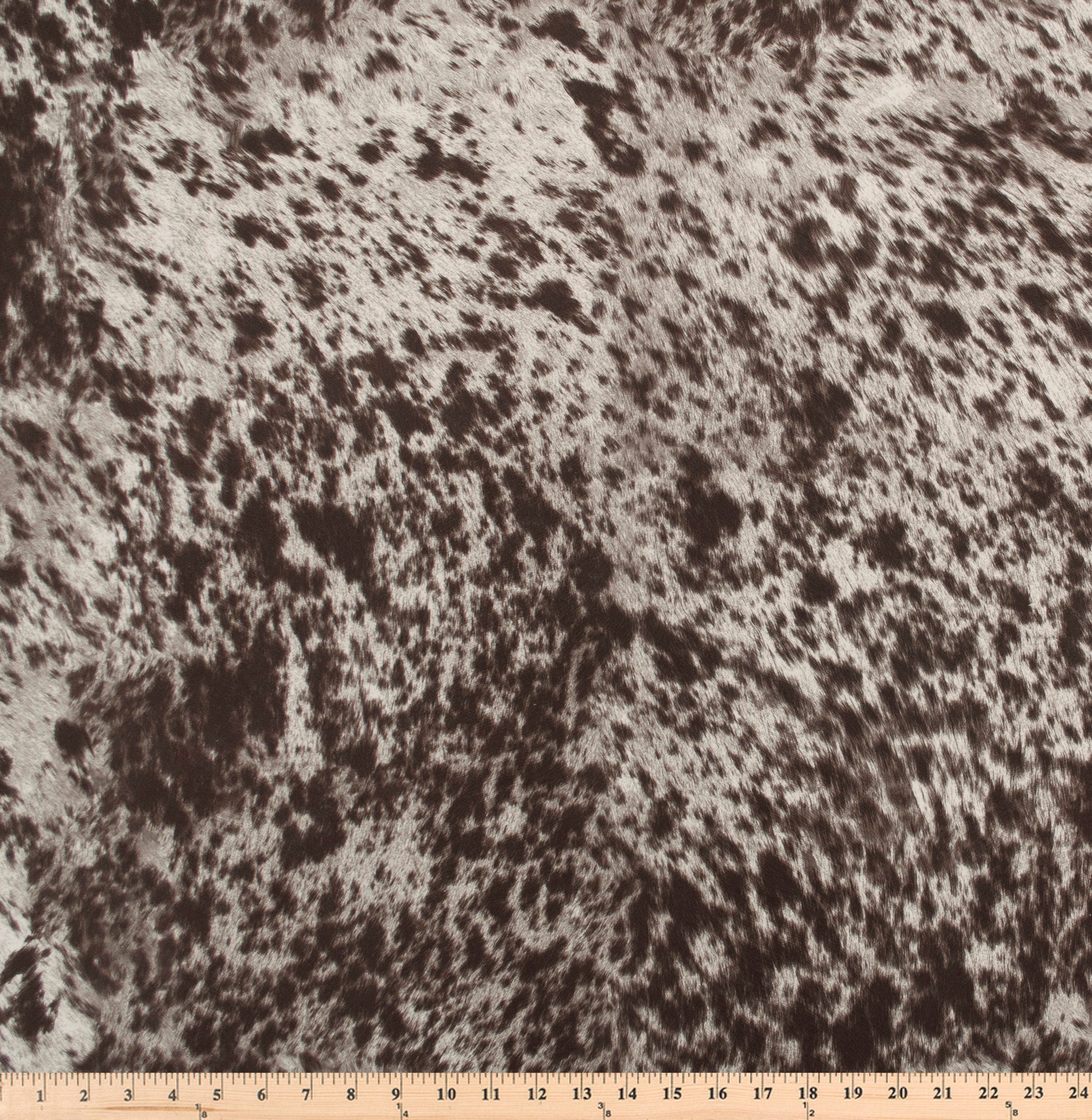 Salt & Pepper Faux Cowhide Chocolate Brown Faux Cowhide Hair on Hide  Velvety Fabric Home Decor Upholstery by the Yard 