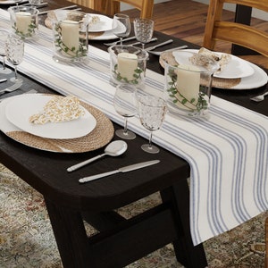grain sack table runner example