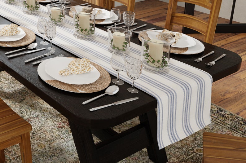 grain sack table runner example