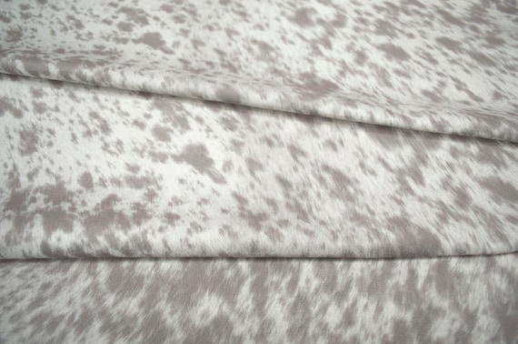 Salt & Pepper Faux Cowhide Grey Faux Cowhide Hair on Hide Velvety Fabric  Home Decor Upholstery by the Yard 