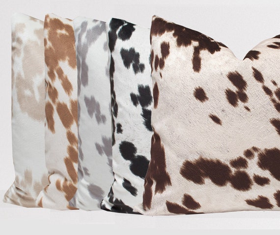 cowhide pillow covers