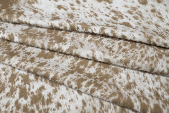 Salt & Pepper Faux Cowhide Palomino Tan Faux Cowhide Hair on Hide Velvety  Fabric Home Decor Upholstery by the Yard 