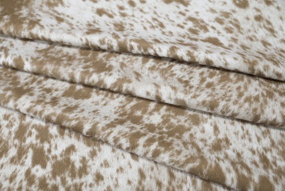 Salt & Pepper Faux Cowhide Palomino Tan Faux Cowhide Hair on Hide