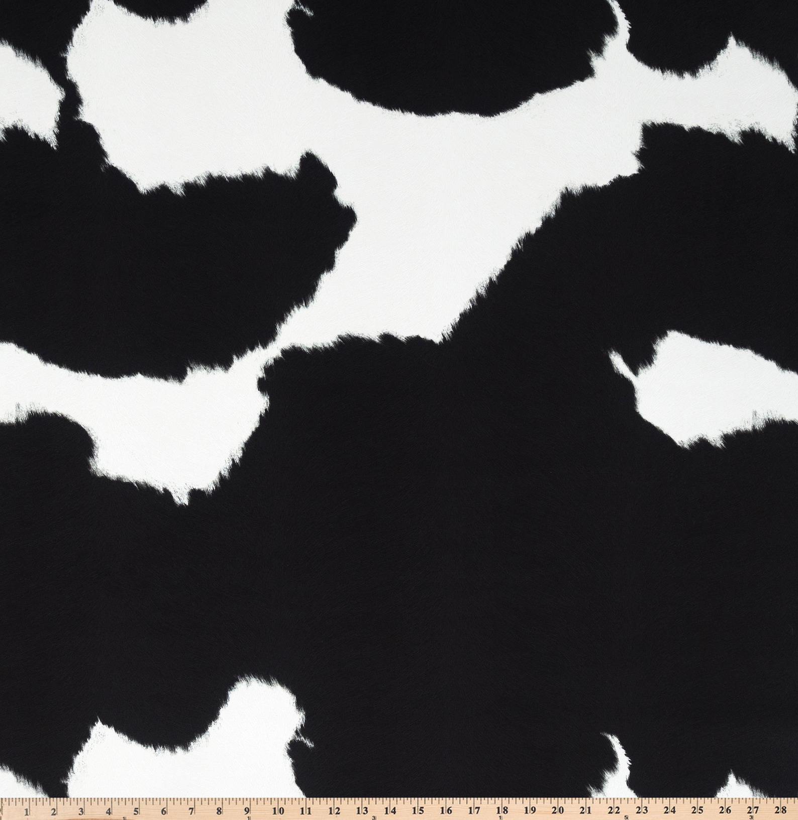 Black Faux Cowhide Moo Moo Black | Faux Cow Hide Hair on Hide Velvety
