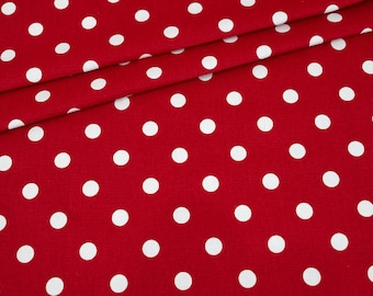 Red White Polka Dot Home Decor Fabric, Premier Prints Lipstick, Large Red Dots | Drapery Fabric By the Yard | 100% cotton