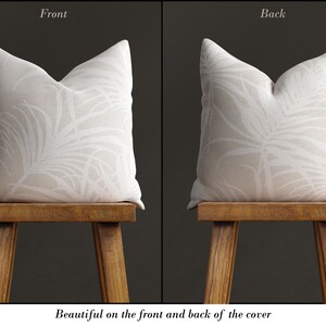 Pillow is two sided so it look good on both the front and back
