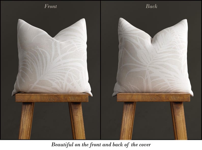 Pillow is two sided so it look good on both the front and back