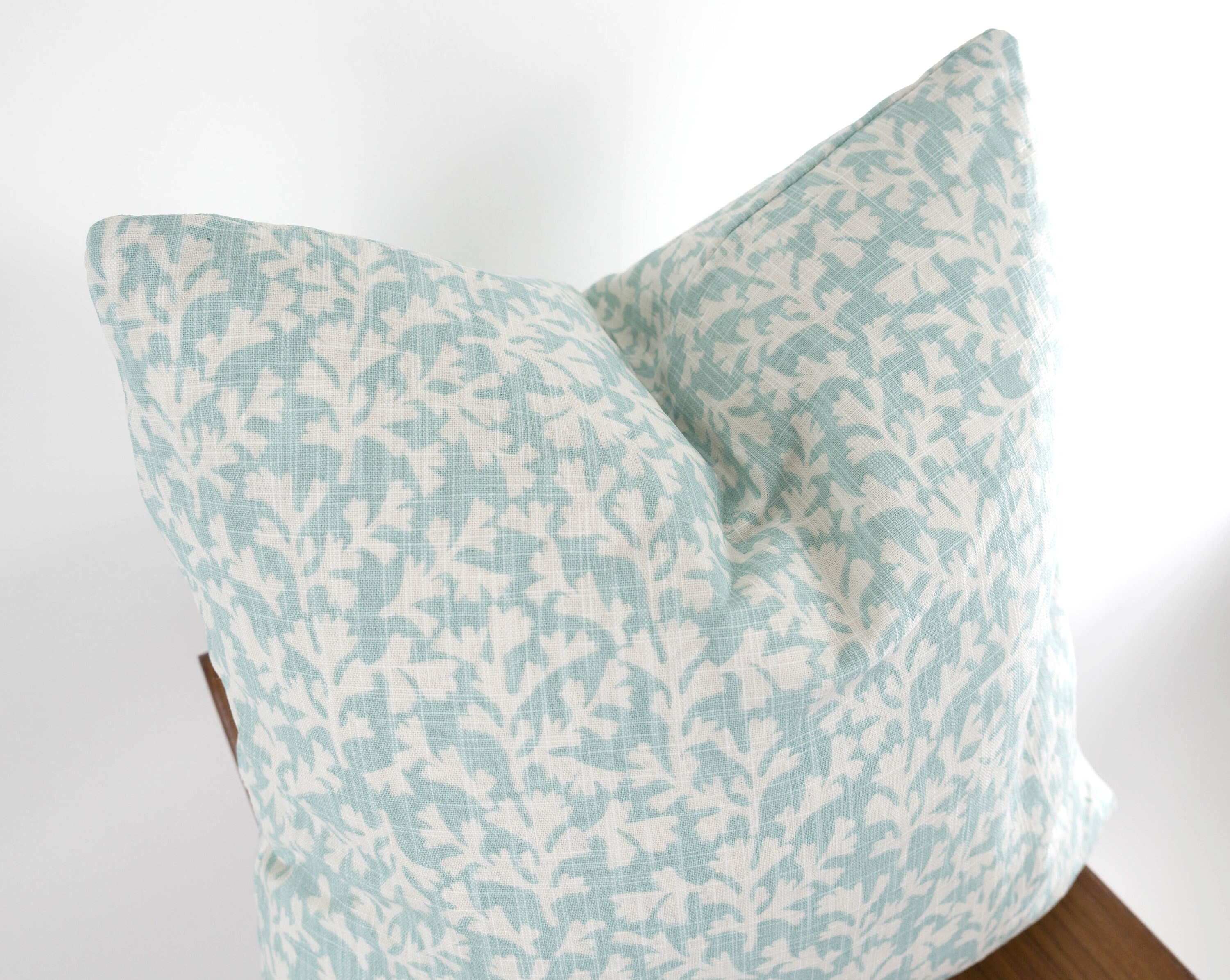 Coastal Throw Pillow Cover With Light Blue Coral Reef Beach Etsy