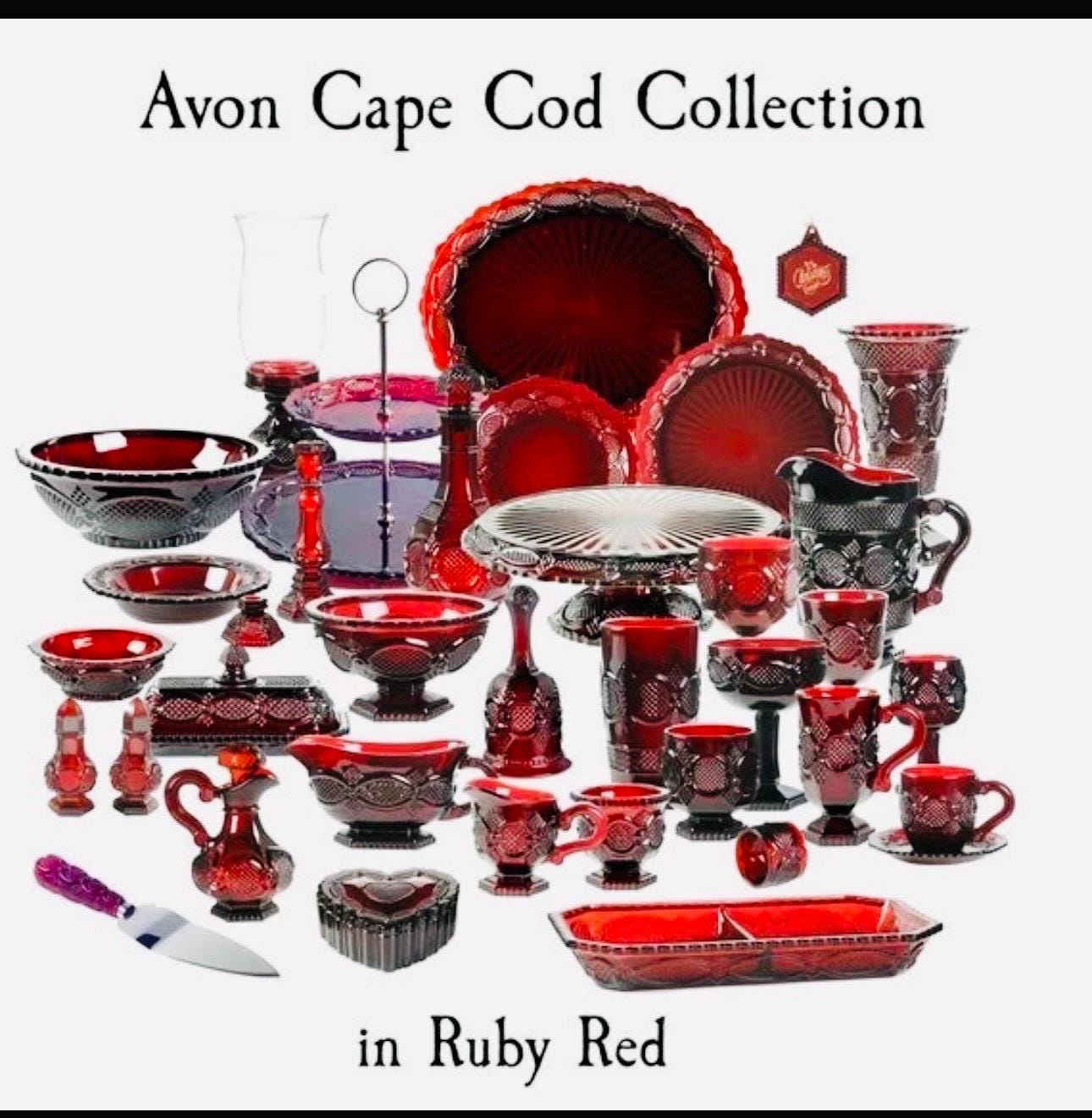57 Piece Avon Cape Cod Ruby Red Dish Set - Etsy