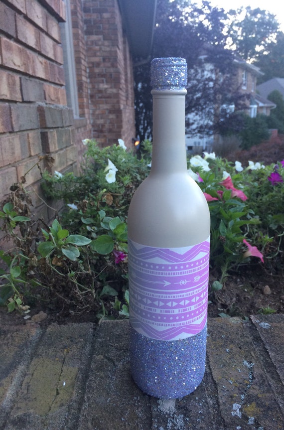 Aztec Arrows Ombre Glitter Mix Wine Bottle Centerpieces Mermaid Birthday Party Purple Blue Pink Unicorn Waves Il_570xn
