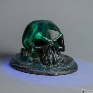 Green#2 Crystal Mini Skull Sculpture Inspired by Sea of Thieves