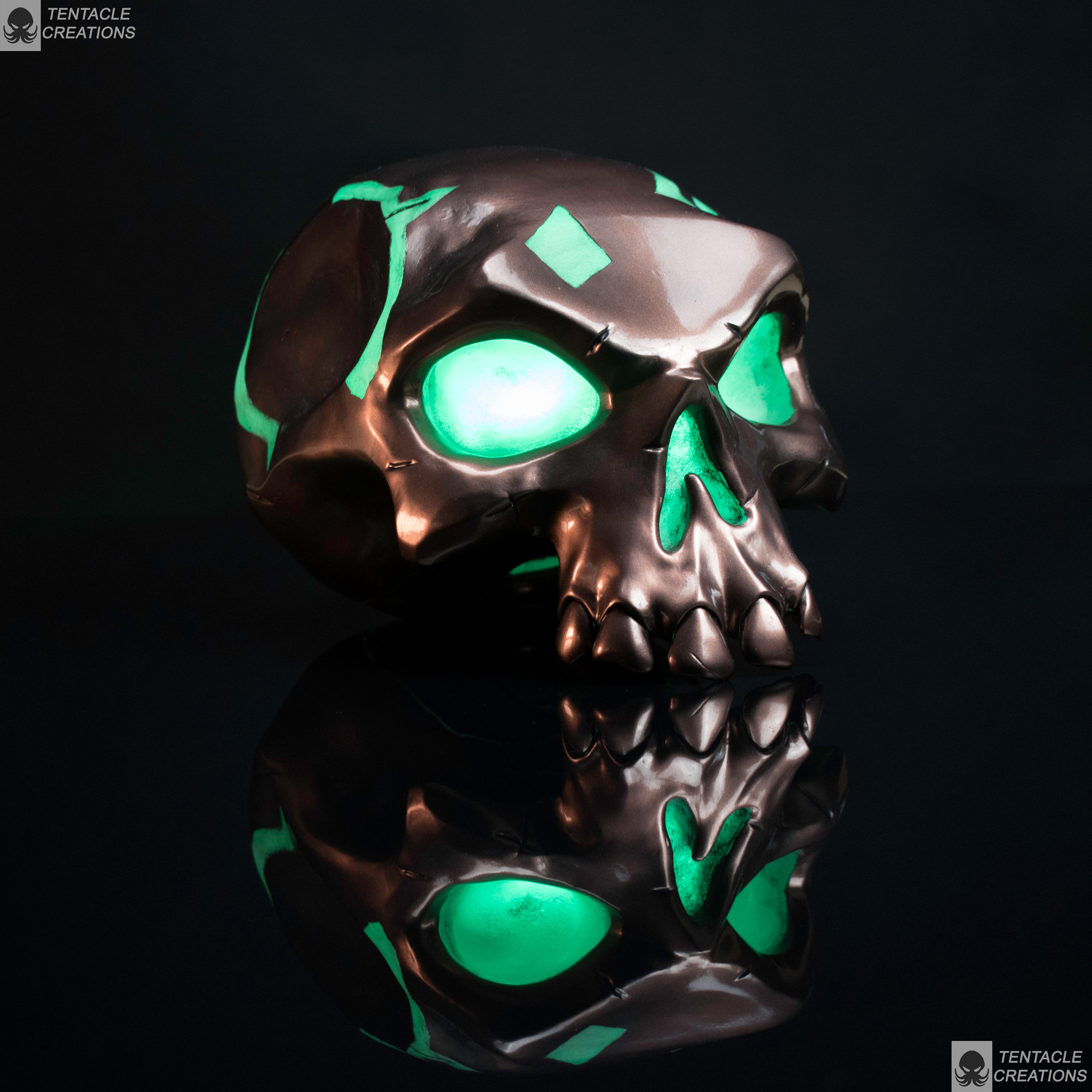 Disgraced Bounty skull from Sea of Thieves Etsy