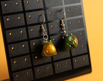 Green Frog earrings