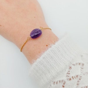Amethist vergoldetes Armband
