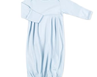 Monogrammed Gown, Personalized Gown, Baby Gown, Monogrammed Baby Gown, Personalized Baby Gown, Baby Shower Gift, Baby Boy Gown, Pima Gown