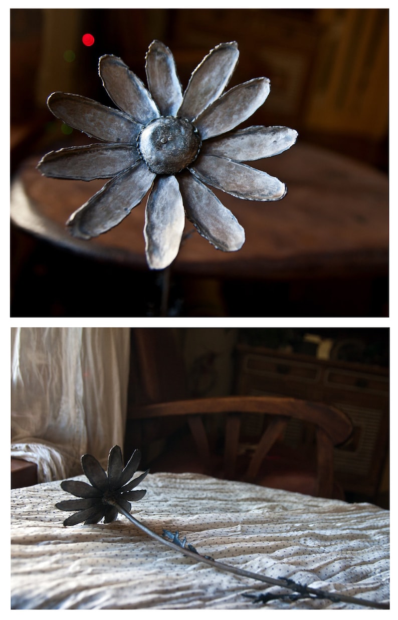Daisy metal flower iron daisy unusual gift steel Etsy