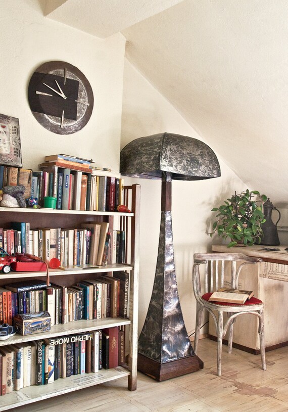 Big Metal Floor Lamp Industrial Design Made By Etsy