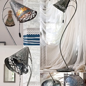 Design metal floor lamp unique industrial light standing lamp wrought iron lamp steel metal art light modern sculpture lamp Iron art gift