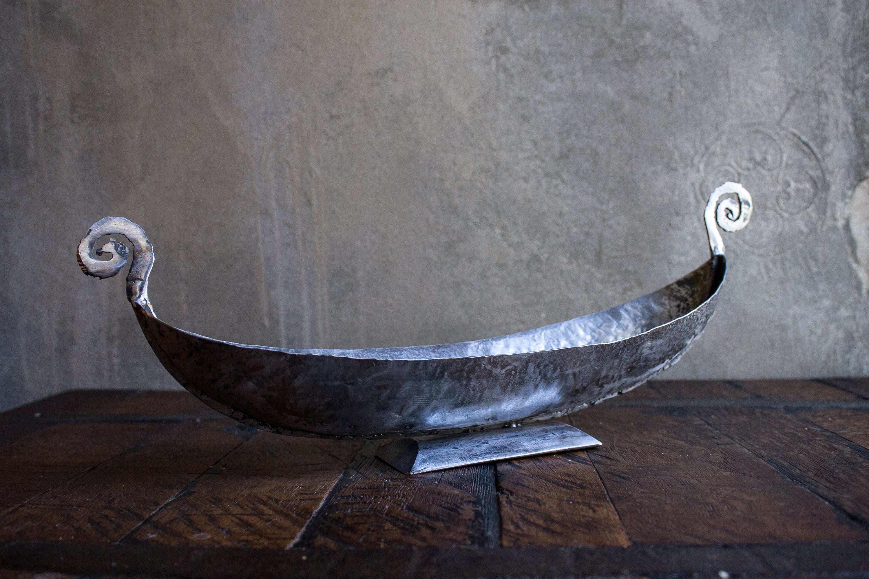 Viking Boat Metal Art Welded Iron Desk Sculpture Iron Etsy