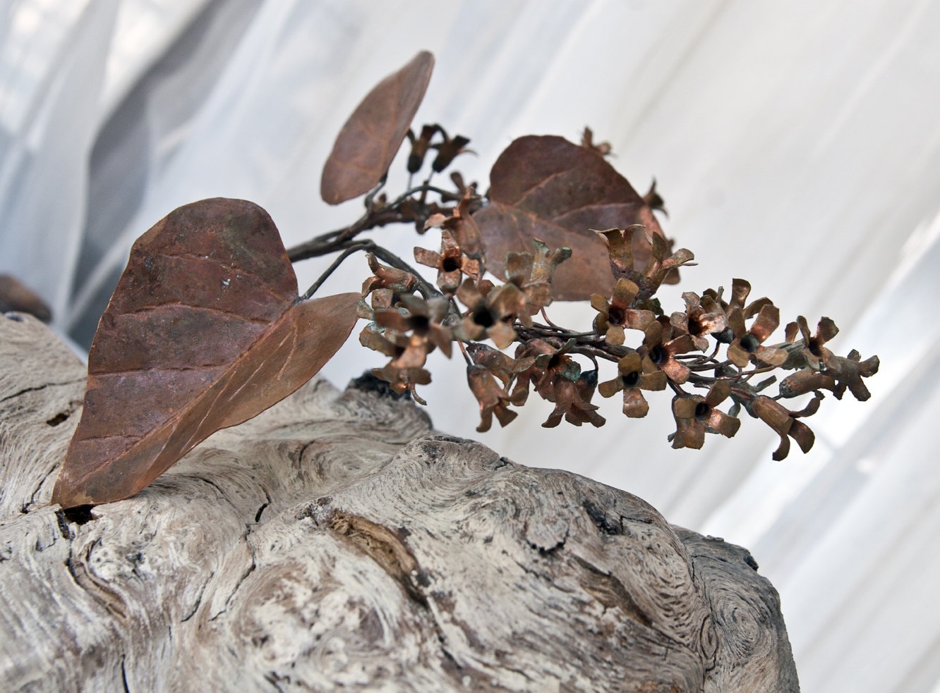 Metal Sculpture Copper Metal Flower Realistic Lilac Bouquet Etsy