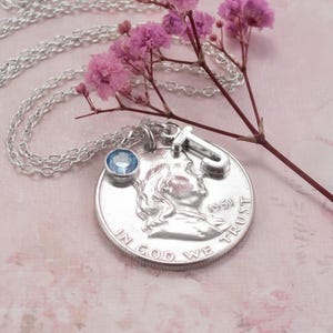 1951 Silver Half Dollar Necklace - 75th Birthday Gift for Her - Custom Thoughtful Gift for Grandma, Mom, Aunt, Sister - 75th Anniversary
