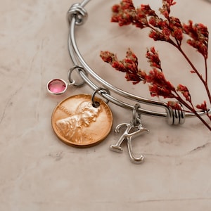 1950 Penny Bracelet, Milestone 75th Birthday Gift, Thoughtful Gift for Grandmother, Unique Birthday Present for Mother, 75th Anniversary