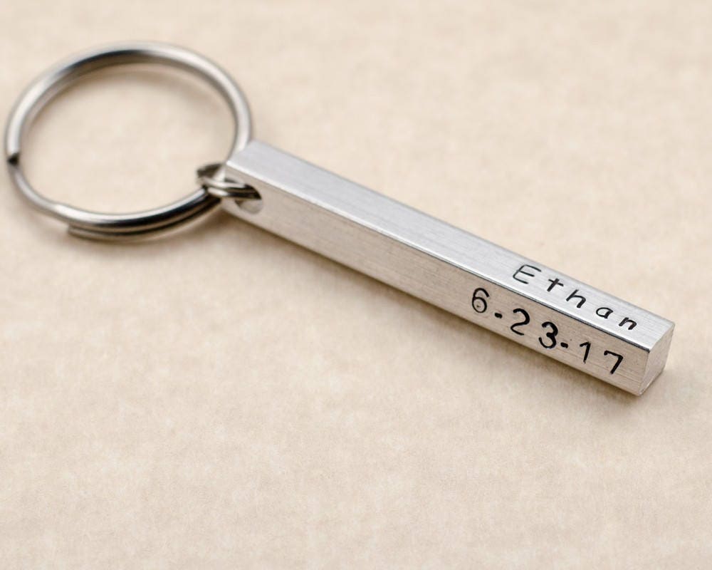 ETHAN Personalised Name Keyring Keychain Key Fob Bespoke Stainless Steel Gift