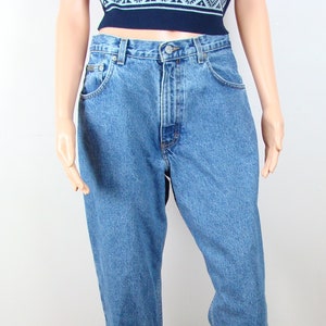 Vintage Calvin Klein Jeans 90s CK Easy Fit Jean Double Stone Wash Denim 32  X 30 High Waisted Straight Leg Classic 5 Pocket 